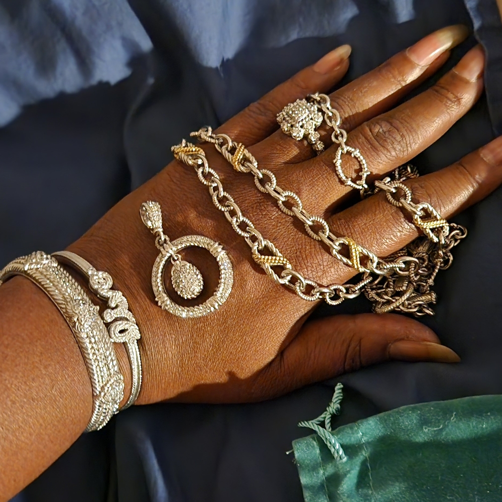 Judith Ripka Sterling Silver Charm Pendant